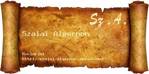 Szalai Algernon névjegykártya